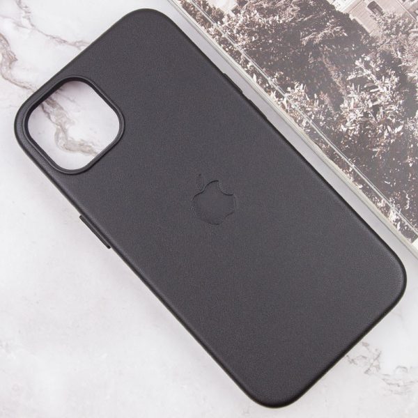 Шкіряний чохол для Apple iPhone 13 Midnight Leather Case with MagSafe and Animation - Зображення 4