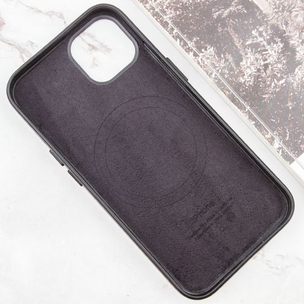 Шкіряний чохол для Apple iPhone 13 Midnight Leather Case with MagSafe and Animation - Зображення 6