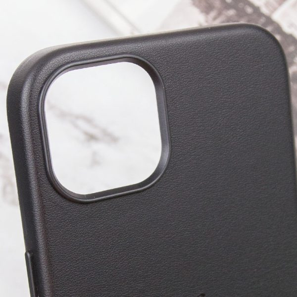 Шкіряний чохол для Apple iPhone 13 Midnight Leather Case with MagSafe and Animation - Зображення 8