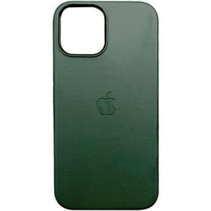 Шкіряний чохол для Apple iPhone 13 Pro Sequoia Зелений Leather Case with MagSafe and Animation