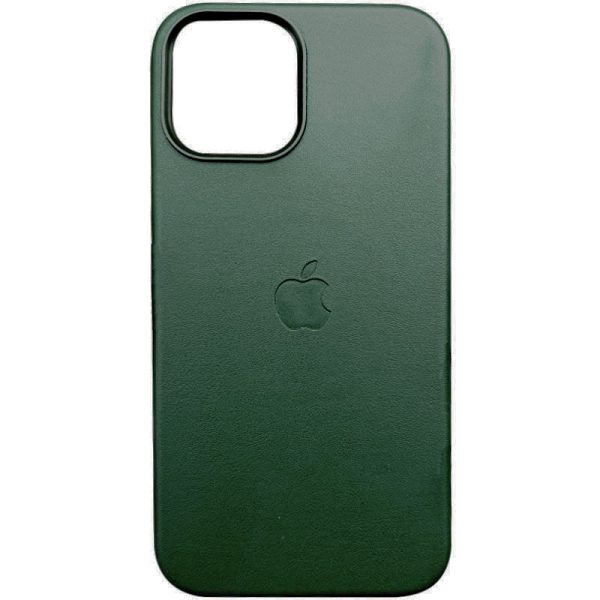 Шкіряний чохол для Apple iPhone 13 Pro Sequoia Зелений Leather Case with MagSafe and Animation