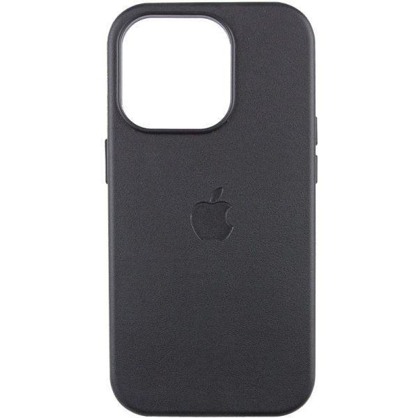 Шкіряний чохол для Apple iPhone 14 Pro Max Midnight Leather Case with MagSafe and Animation