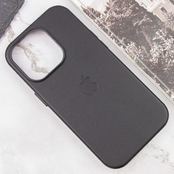 Шкіряний чохол для Apple iPhone 14 Pro Max Midnight Leather Case with MagSafe and Animation - Зображення 4