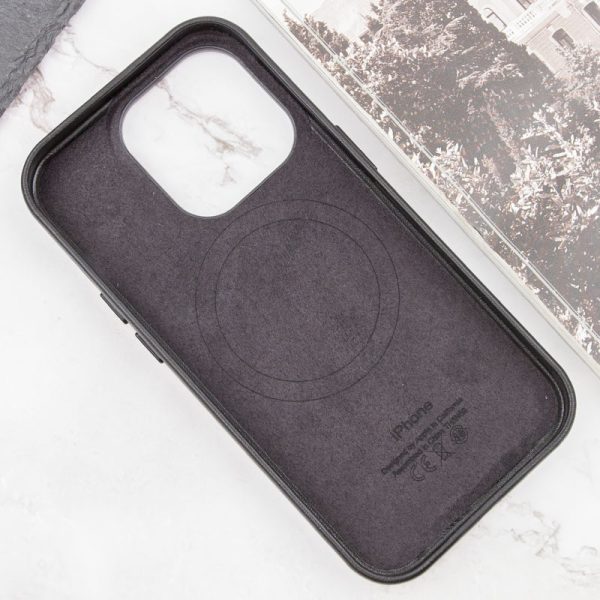 Шкіряний чохол для Apple iPhone 14 Pro Max Midnight Leather Case with MagSafe and Animation - Зображення 6