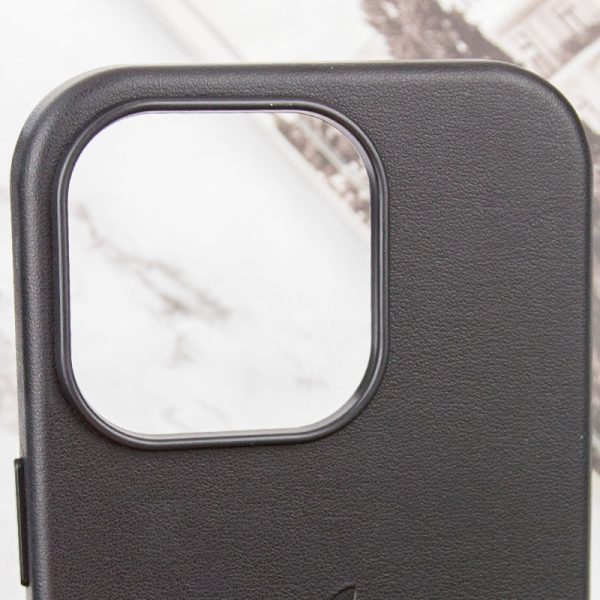 Шкіряний чохол для Apple iPhone 14 Pro Max Midnight Leather Case with MagSafe and Animation - Зображення 7
