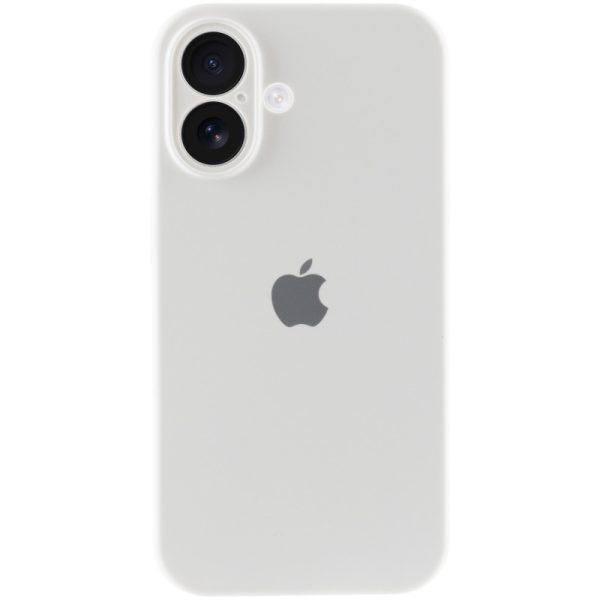 Чохол для iPhone 16 Білий Silicone Case Full Camera Protective - Зображення 2