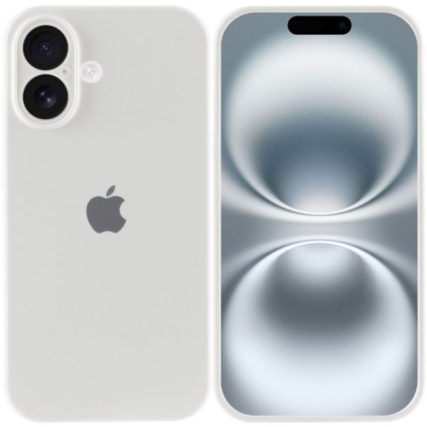 Чохол для iPhone 16 Білий Silicone Case Full Camera Protective - Зображення 3