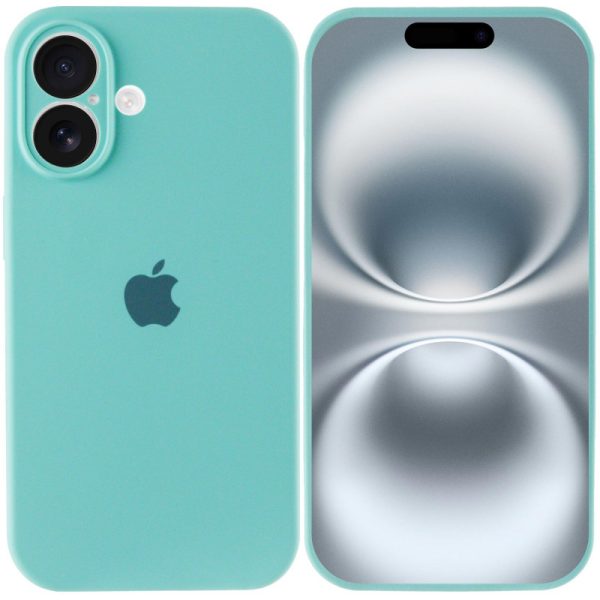 Чохол для iPhone 16 Бірюзовий Silicone Case Full Camera Protective - Зображення 3