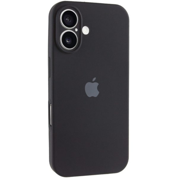 Чохол для iPhone 16 Чорний Silicone Case Full Camera Protective