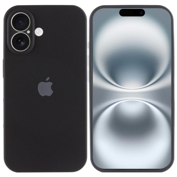 Чохол для iPhone 16 Чорний Silicone Case Full Camera Protective - Зображення 2