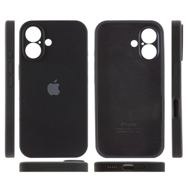 Чохол для iPhone 16 Чорний Silicone Case Full Camera Protective - Зображення 3