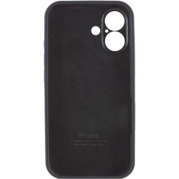 Чохол для iPhone 16 Чорний Silicone Case Full Camera Protective - Зображення 6