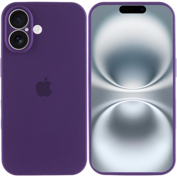 Чохол для iPhone 16 Фіолетовий Silicone Case Full Camera Protective - Зображення 2
