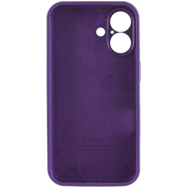 Чохол для iPhone 16 Фіолетовий Silicone Case Full Camera Protective - Зображення 5