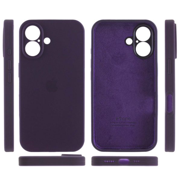 Чохол для iPhone 16 Фіолетовий Silicone Case Full Camera Protective - Зображення 3