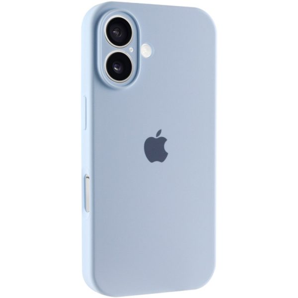 Чохол для iPhone 16 Блакитний Silicone Case Full Camera Protective