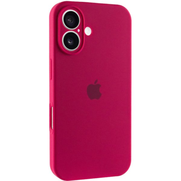 Чохол для iPhone 16 Червоний Silicone Case Full Camera Protective