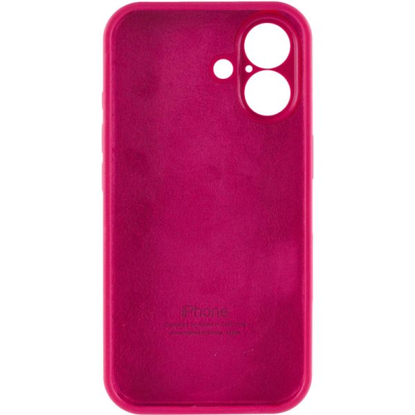 Чохол для iPhone 16 Червоний Silicone Case Full Camera Protective - Зображення 6