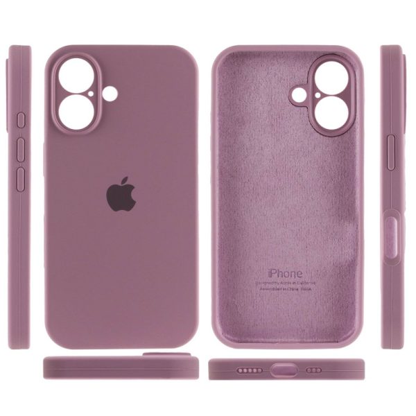 Чохол для iPhone 16 Ліловий Silicone Case Full Camera Protective - Зображення 3