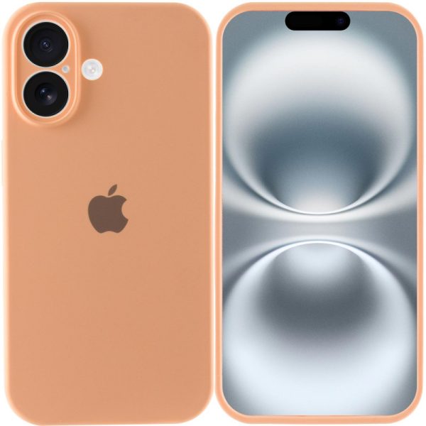 Чохол для iPhone 16 Помаранчевий Silicone Case Full Camera Protective - Зображення 2