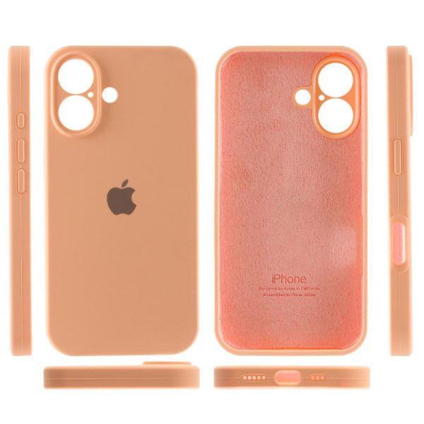 Чохол для iPhone 16 Помаранчевий Silicone Case Full Camera Protective - Зображення 3