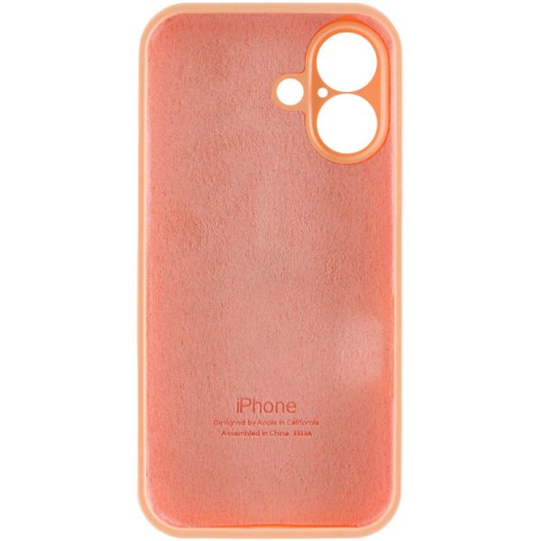Чохол для iPhone 16 Помаранчевий Silicone Case Full Camera Protective - Зображення 6