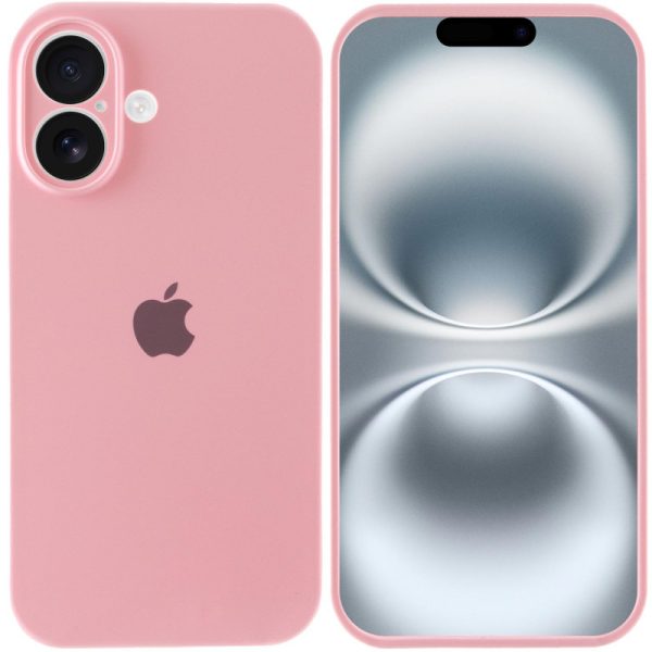 Чохол для iPhone 16 Рожевий Silicone Case Full Camera Protective - Зображення 2