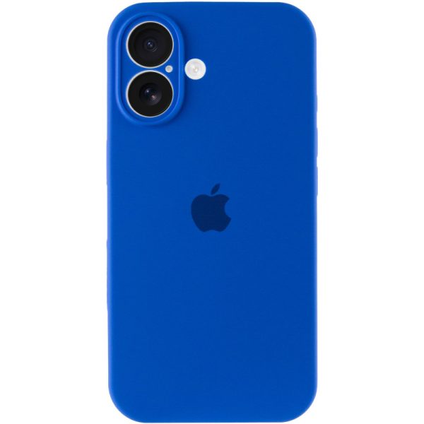 Чохол для iPhone 16 Синій Silicone Case Full Camera Protective - Зображення 2