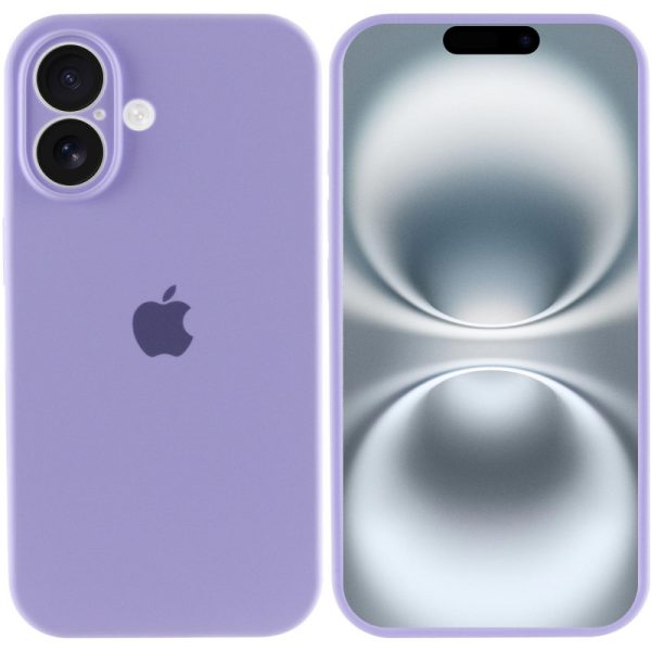 Чохол для iPhone 16 Фіолетовий Silicone Case Full Camera Protective - Зображення 3