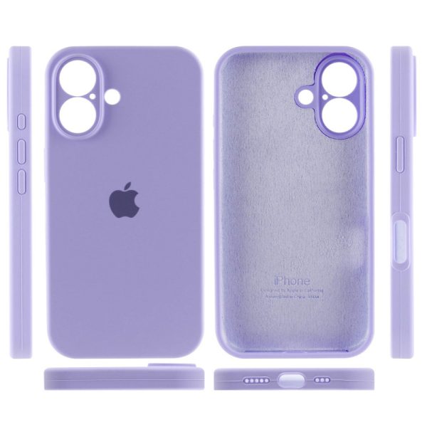 Чохол для iPhone 16 Фіолетовий Silicone Case Full Camera Protective - Зображення 4