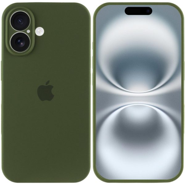 Чохол для iPhone 16 Зелений Silicone Case Full Camera Protective - Зображення 4