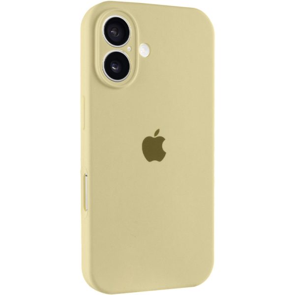Чохол для iPhone 16 Жовтий Silicone Case Full Camera Protective