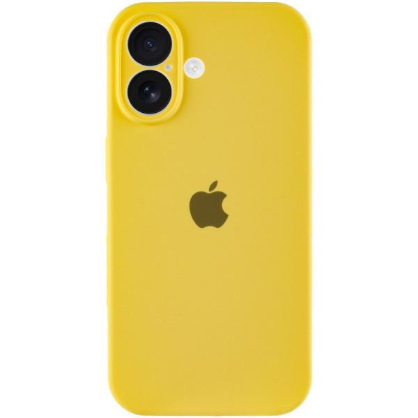 Чохол для iPhone 16 Жовтий Silicone Case Full Camera Protective - Зображення 2