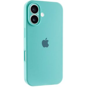 Чохол для iPhone 16 Plus Бірюзовий Silicone Case Full Camera Protective