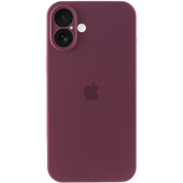 Чохол для iPhone 16 Plus Бордовий Silicone Case Full Camera Protective - Зображення 5