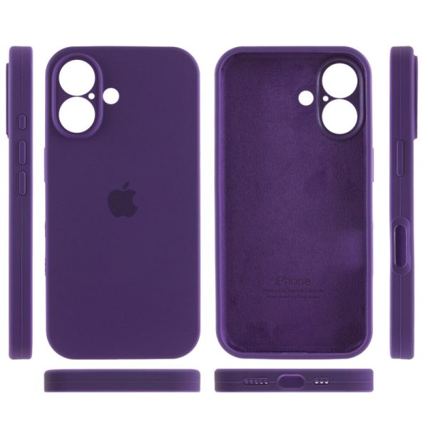 Чохол для iPhone 16 Plus Фіолетовий Silicone Case Full Camera Protective - Зображення 3