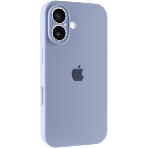 Чохол для iPhone 16 Plus Блакитний Silicone Case Full Camera Protective