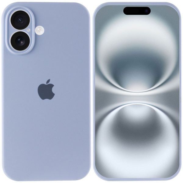 Чохол для iPhone 16 Plus Блакитний Silicone Case Full Camera Protective - Зображення 4