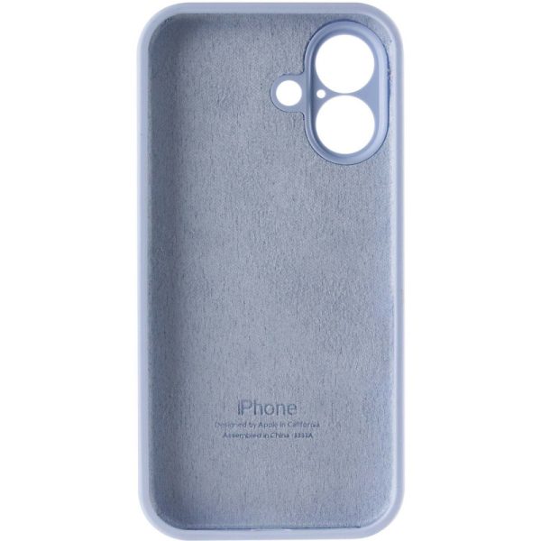 Чохол для iPhone 16 Plus Блакитний Silicone Case Full Camera Protective - Зображення 6