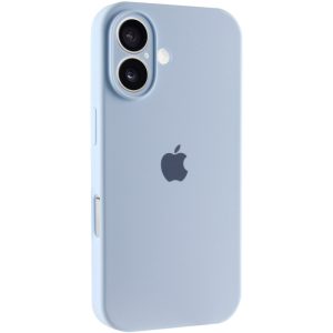 Чохол для iPhone 16 Plus Блакитний Silicone Case Full Camera Protective