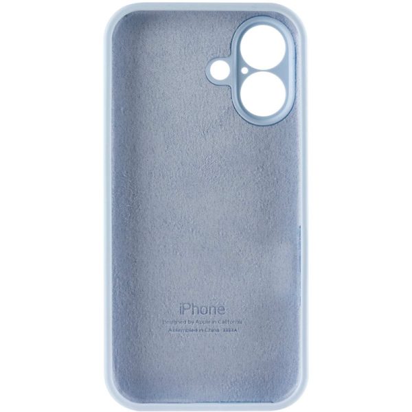 Чохол для iPhone 16 Plus Блакитний Silicone Case Full Camera Protective - Зображення 5