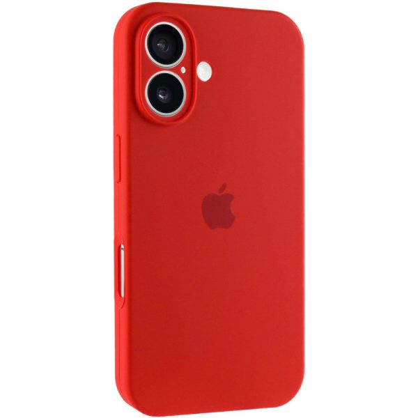 Чохол для iPhone 16 Plus Червоний Silicone Case Full Camera Protective