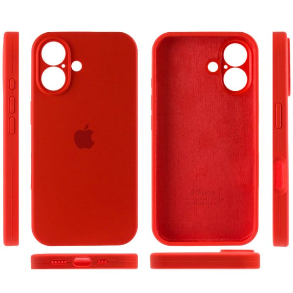 Чохол для iPhone 16 Plus Червоний Silicone Case Full Camera Protective - Зображення 4