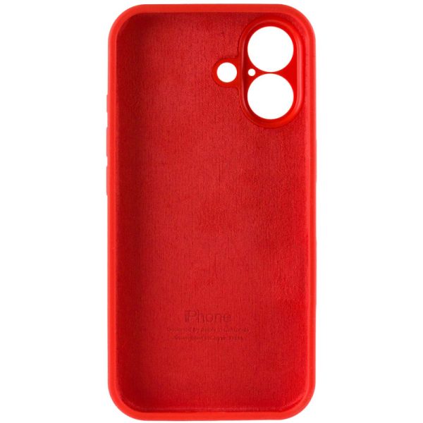 Чохол для iPhone 16 Plus Червоний Silicone Case Full Camera Protective - Зображення 6