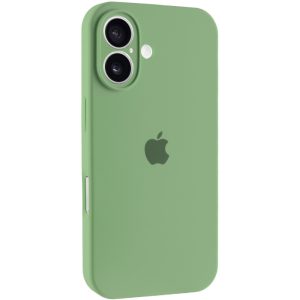 Чохол для iPhone 16 Plus М'ятний Silicone Case Full Camera Protective