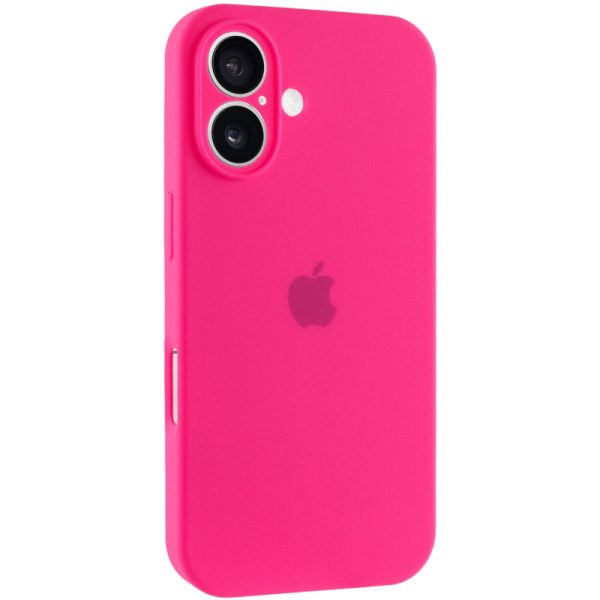 Чохол для iPhone 16 Plus Рожевий Silicone Case Full Camera Protective