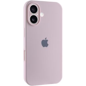 Чохол для iPhone 16 Plus Рожевий Silicone Case Full Camera Protective