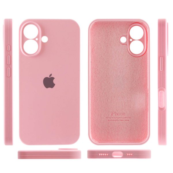 Чохол для iPhone 16 Plus Рожевий Silicone Case Full Camera Protective - Зображення 3