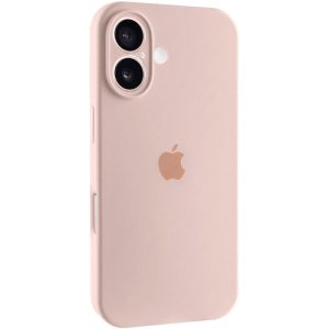 Чохол для iPhone 16 Plus Рожевий Silicone Case Full Camera Protective
