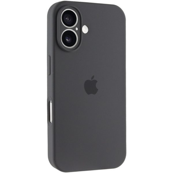Чохол для iPhone 16 Plus Сірий Silicone Case Full Camera Protective